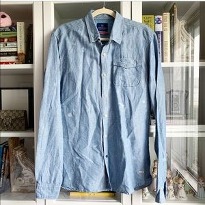 NWOT Scott & Soda Blue Dress Shirt